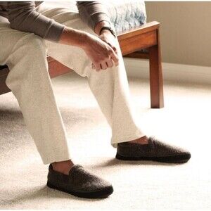 Acorn Fave Gore Slipper Comfort Shoes Men's Size 9-10  Charcoal Tweed Cushioned